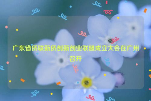 广东省侨联新侨创新创业联盟成立大会在广州召开