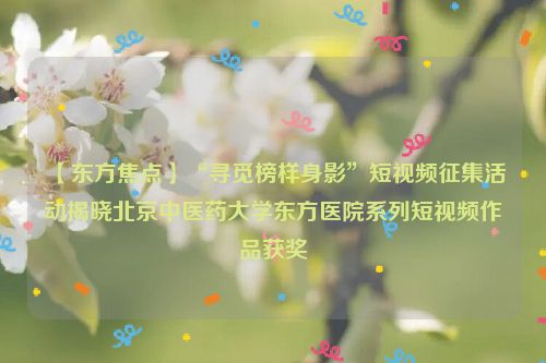 【东方焦点】“寻觅榜样身影”短视频征集活动揭晓北京中医药大学东方医院系列短视频作品获奖