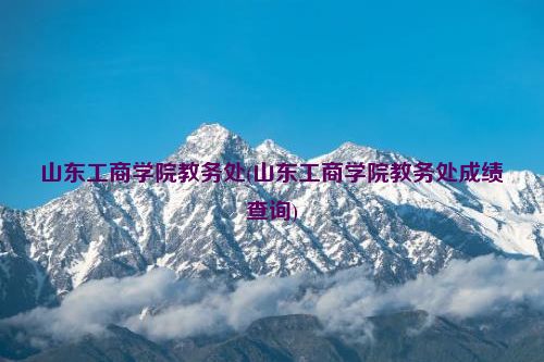 山东工商学院教务处(山东工商学院教务处成绩查询)