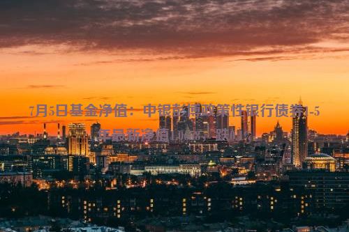 7月5日基金净值：中银彭博政策性银行债券1-5年最新净值1.0658，跌0.1%