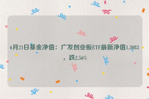 6月21日基金净值：广发创业板ETF最新净值1.3083，跌2.56%